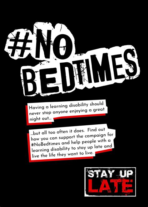 No Bedtimes Campaign Stay Up Late