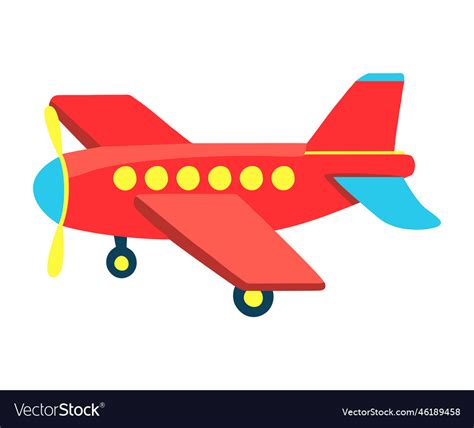 Red airplane toy Royalty Free Vector Image - VectorStock