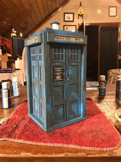 Doctor Who Tardis Cardboard Minature Photo Prop Etsy