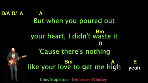 Chris Stapleton Tennessee Whiskey Backing Track Lyrics Chords Youtube