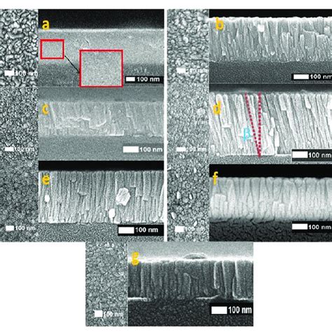 Surface And Cross Sectional Fesem Images Of Azo Thin Films Growth To