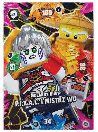 Karta LEGO Ninjago S8 nr 71 P I X A L i Mistrz WU Libiąż Kup teraz