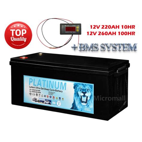 Solar Battery 260Ah 100hr 12V AGM GEL 2 0 Deep Cycle Solar Battery