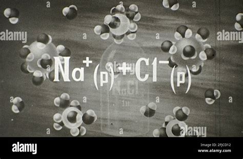 Atomic Molecule Chart Animated Educational Graphic 1960s Vintage Old Film Movie Stock Video