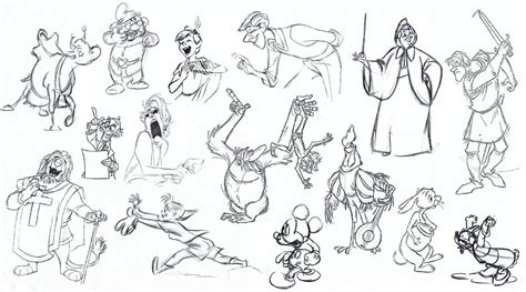 Original Disney Character Sketches