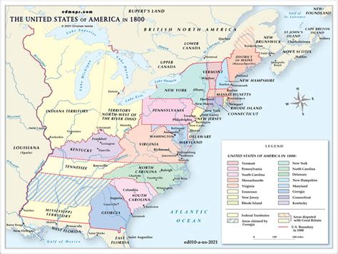 USA 1800 Map