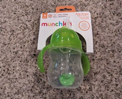 Munchkin Any Angle Click Lock Weighted Flexi Straw Trainer Cup Ounce