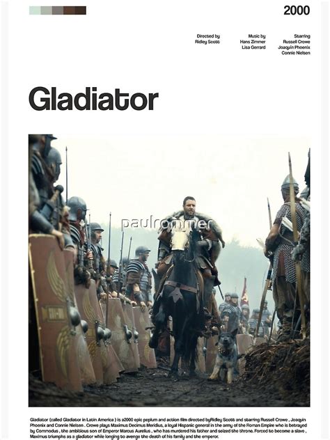 "Gladiator movie poster" Poster by paulrommer | Redbubble