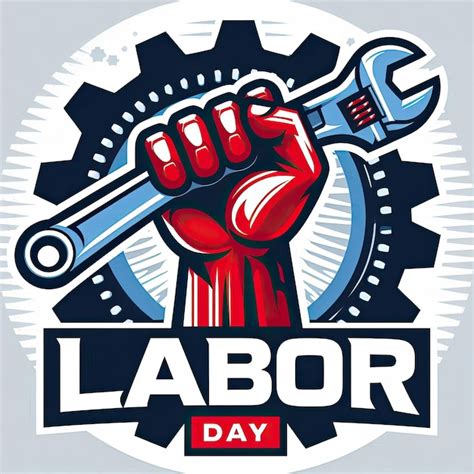 Labor Day Hand Holding Wrench Premium Ai Generated Image