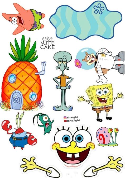 Spongebob Cake Topper Printable Printable Word Searches