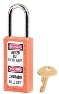 Master Lock 411 Orange Lockout Padlock