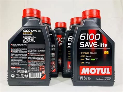 Kit 5 Lts Óleo Motul 5w30 6100 Save Lite Parcelamento sem juros