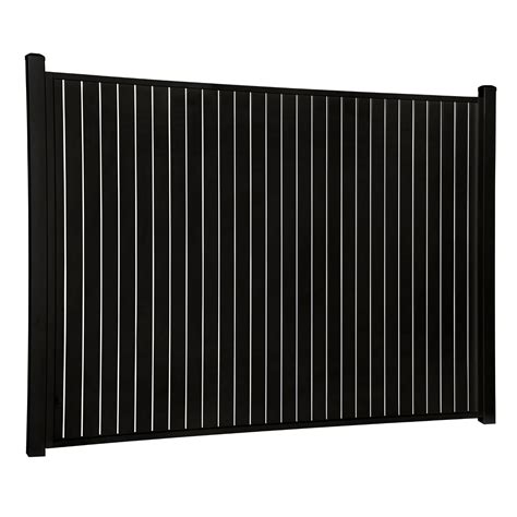 Fenstar Aluminium Slat Fence Panels - Horizontal - Monument - Supergates