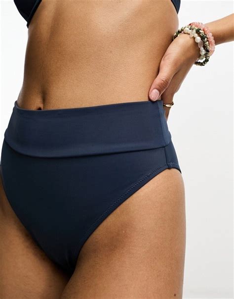 Weekday Heat Granatowy dół od bikini z wysokim stanem inny 15980594102 oficjalne archiwum