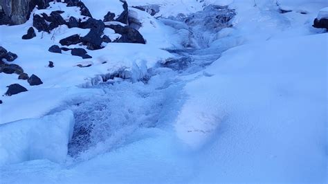 Frozen Water Fall At Katao North Sikkim Youtube