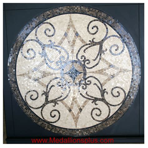 KRISTINE III, 48" Polished Mosaic Floor Medallion - MedallionsPlus.com ...