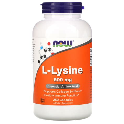 Now Foods L Lysine Mg Capsules Iherb