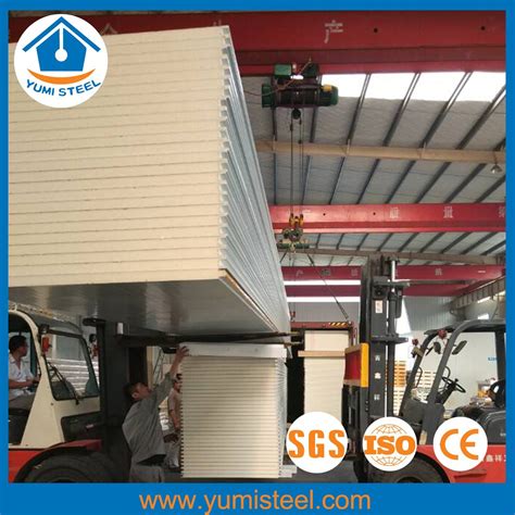 Pu Pir Rock Wool Wall And Roof Sandwich Panel For Cold Room China