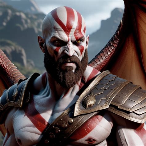 Kratos As A Photorealistic K Dragon Stable Diffusion Online