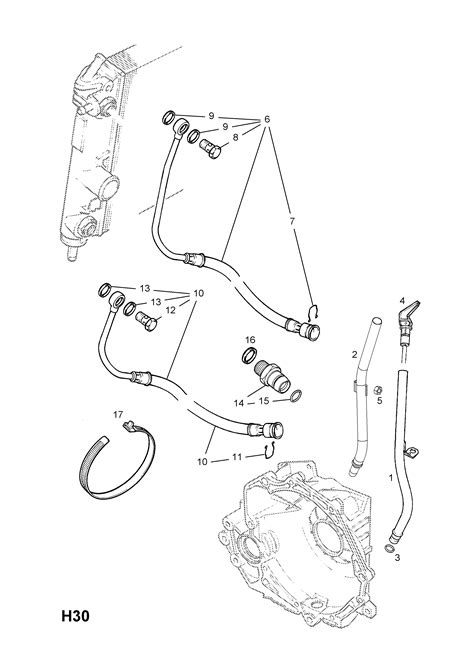 Opel Astra H Oil Cooler Pipes And Hoses Opel Epc Online