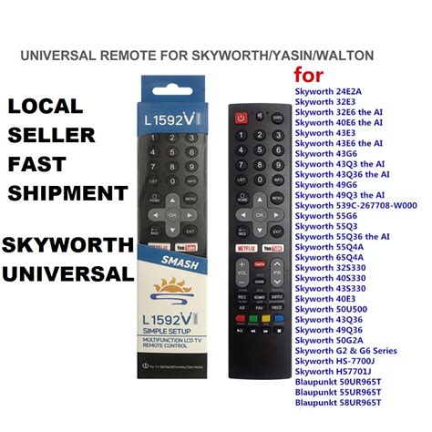 UNIVERSAL FOR ALL Skyworth Coocaa Android Smart TV Remote With Netflix