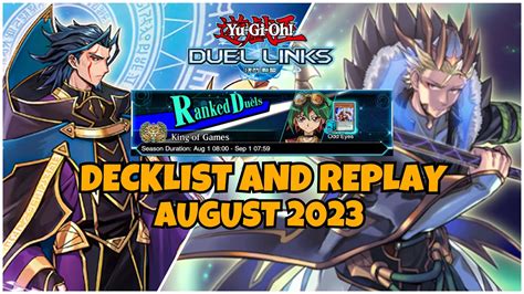 KING OF GAMES ODD EYES MAGISTUS DUEL LINKS AUGUST 2023 RANKED DUEL