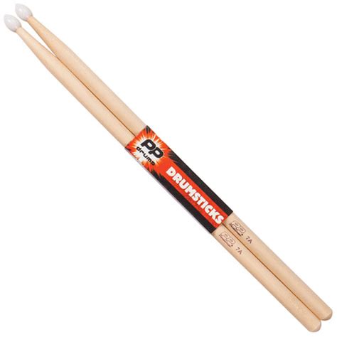 PP Drums Nylon Tip Drum Sticks ~ 7A - 12 Pack | Weald of Guitar