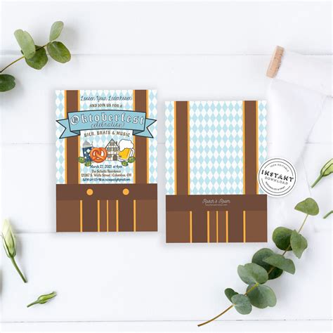 Oktoberfest Invitation Template Print at Home Oktoberfest - Etsy