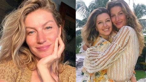 Gisele Bündchen revela fotos de aniversário ao lado de irmã gêmea