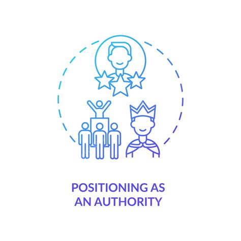 Positioning As Authority Navy Gradient Concept Icon Vector Gradient Art Vector Vector Gradient