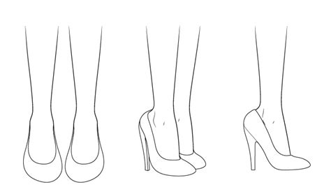 Detail Sketsa Desain Sepatu Wanita High Heels Koleksi Nomer 13