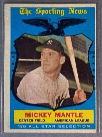 1959 Topps Mickey Mantle All Star 564 Matthew Bullock Auctioneers