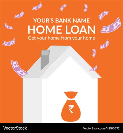 Banner Design Of Home Loan Royalty Free Vector Image