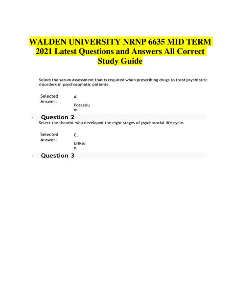 Solution Walden University Nrnp Mid Term Studypool