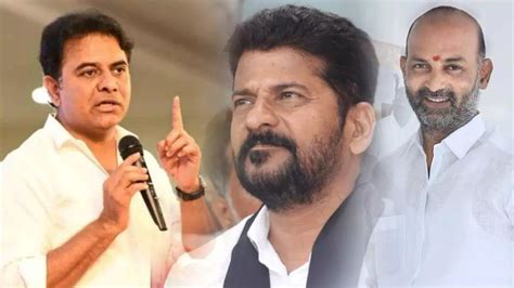 TSPSC Paper Leak KTR To Send Legal Notices To Revanth Reddy Bandi Sanjay