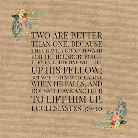 Ecclesiastes 4:9-10 - Two Are Better Than One - Free Art Download ...