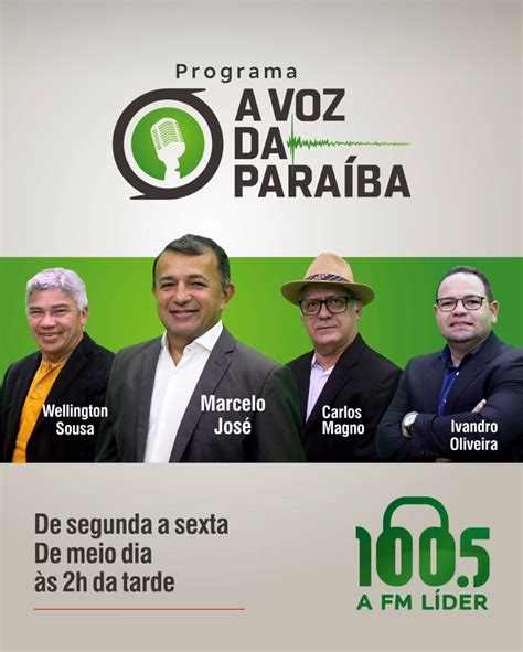 Programa A Voz da Paraíba Marcelo José e equipe estreia nesta