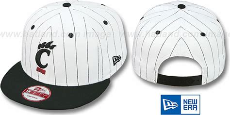 Cincinnati Pinstripe Bitd Snapback White Black Hat