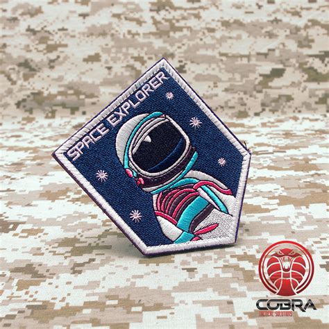 Space Explorer Astronaut Nasa Embroidered Patch Velcro Military Airsoft