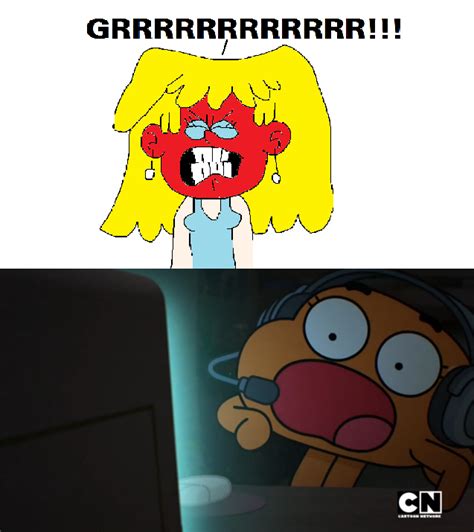 Darwin Jumpscares On Angry Lori Loud By Mjegameandcomicfan89 On Deviantart