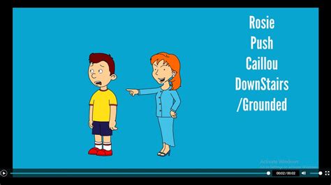 Rosie Pushes Caillou DownStairs Grounded Reupload YouTube