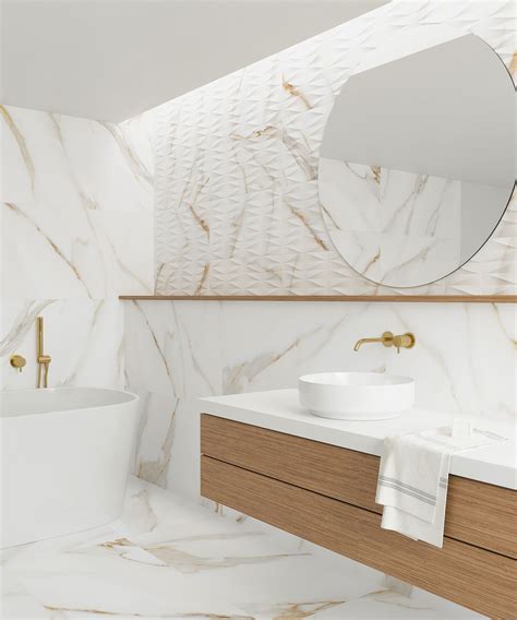 Glazed Porcelain Stoneware Wall Floor Tiles With Marble Effect