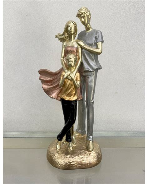 Escultura Pai Mãe e Filho Elo7 Produtos Especiais