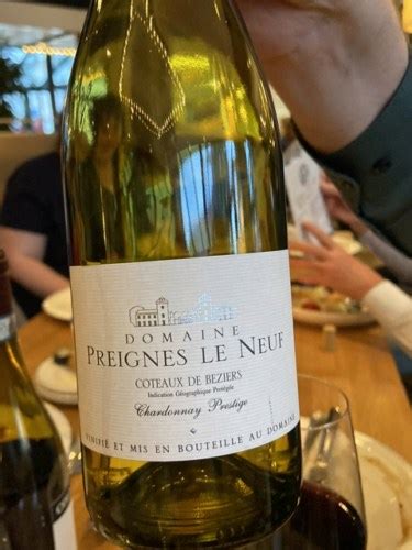 2016 Preignes Le Neuf Chardonnay Prestige Vivino