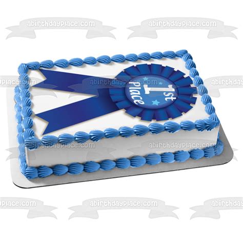 First Place Blue Ribbon 1st Edible Cake Topper Image ABPID00774 – A ...