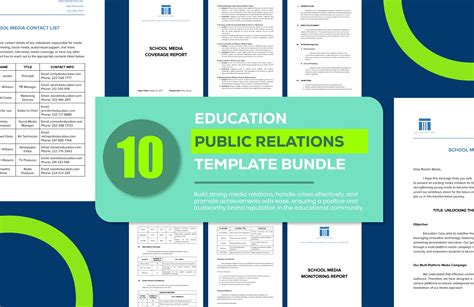 Education Public Relations Template Bundle In Pdf Word Google Docs