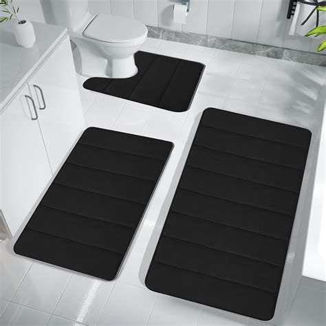 Frjinie Lot De Tapis De Salle De Bain En Mousse M Moire De Forme