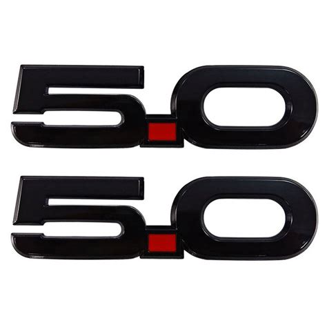 Ford Performance Emblem Black "5.0" Pair - Autoware