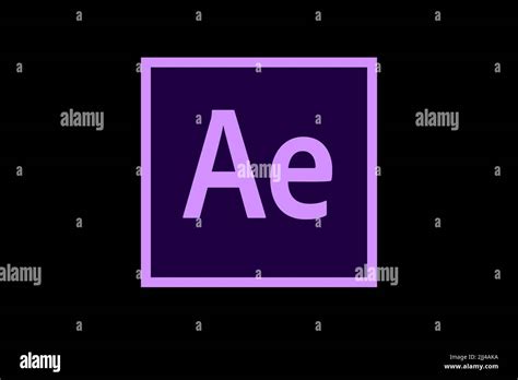 Adobe After Effects Logo Black Background Stock Photo Alamy