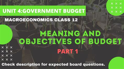 Government Budget I Objectives Of Government Budget I Macroeconomics